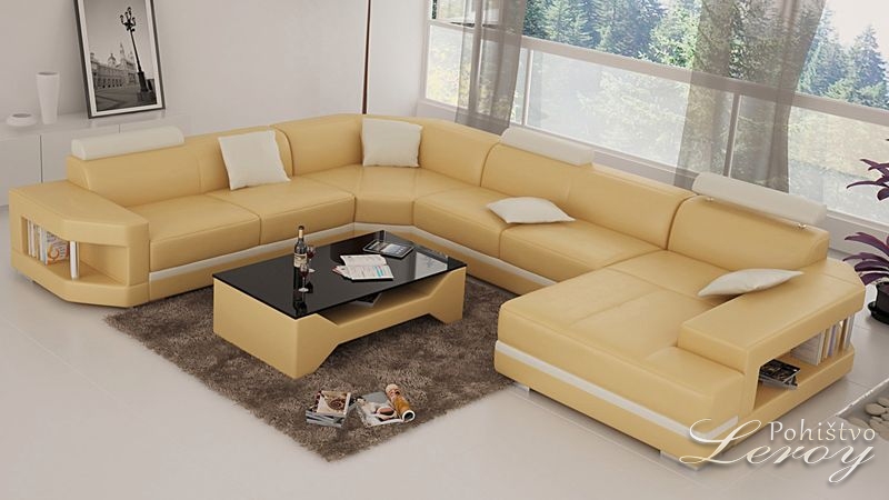 kotna sedežna garnitura s počivalnikom Vivi