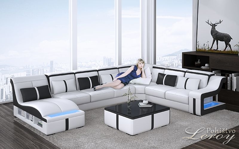 kotna sedežna garnitura s počivalnikom Zarja