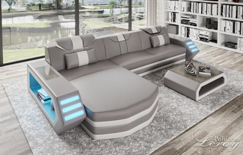 moderna sedežna garnitura s počivalnikom Liana