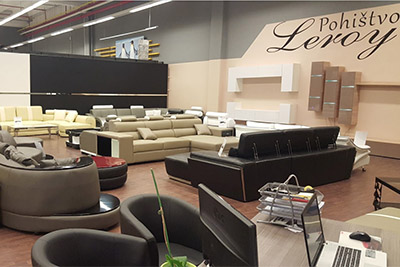 Salon Leroy pohištva v Merkurju Maribor