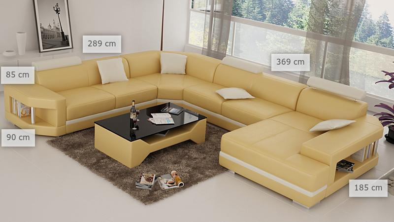 dimenzije kotna sedežna garnitura s počivalnikom Vivi