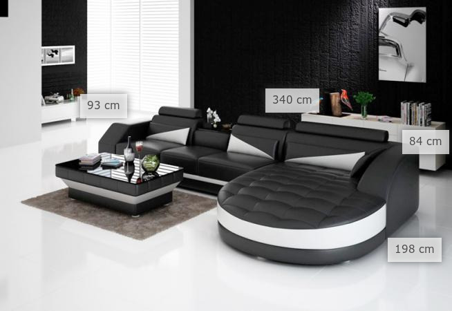 dimenzije sedežna garnitura s počivalnikom Vita