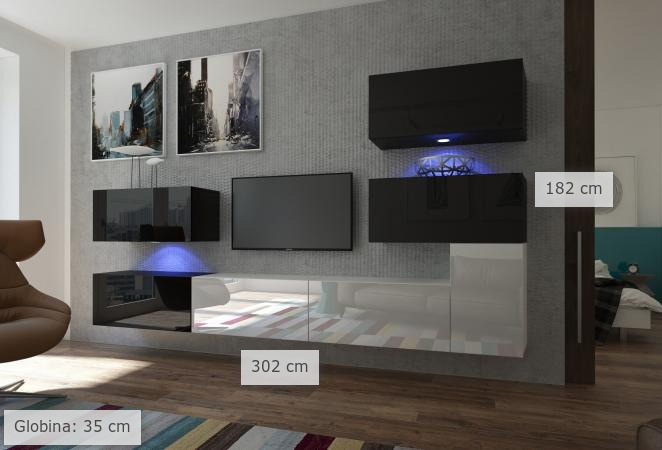 dimenzije dnevni regal Amun