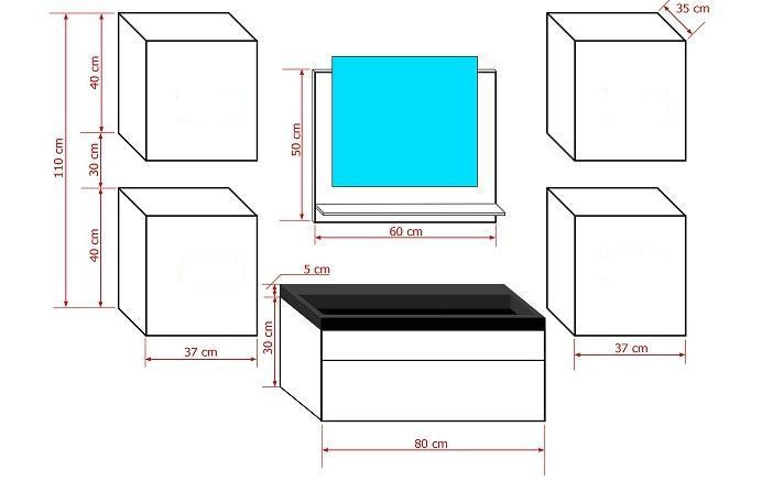 dimenzije kopalniški sestav Sharp