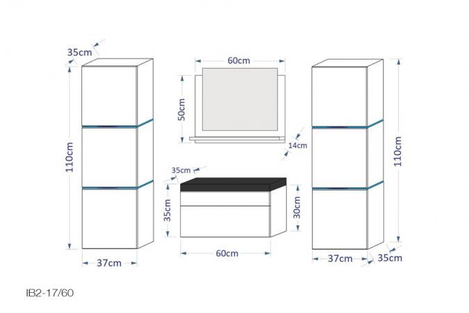 dimenzije kopalniški sestav Manok