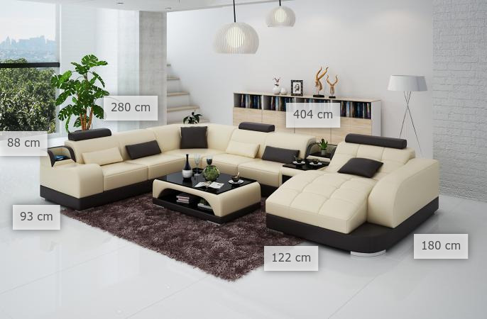 dimenzije kotna sedežna garnitura s počivalnikom Dea