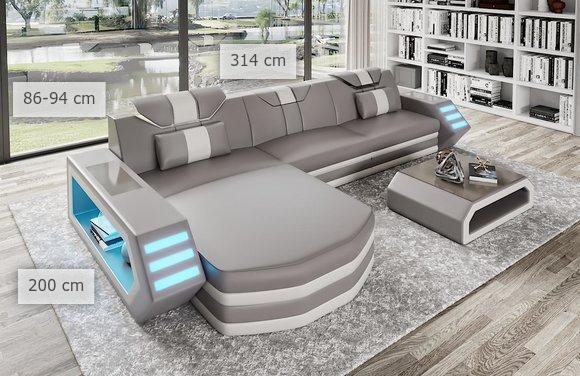 dimenzije sedežna garnitura s počivalnikom Liana