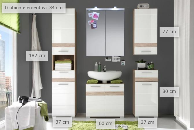 dimenzije kopalniški sestav Amanda_