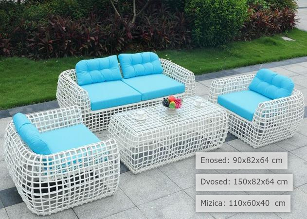 dimenzije vrtna sedežna garnitura Amanda