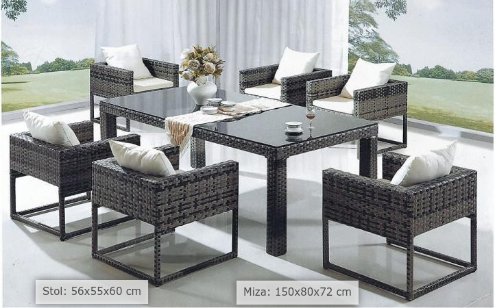 dimenzije vrtna sedežna garnitura Sofia