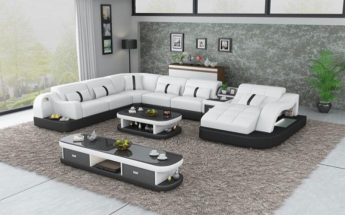 kotna sedežna garnitura s počivalnikom Brina