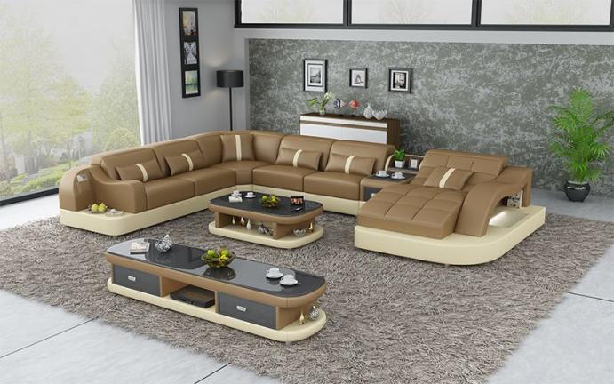 kotna sedežna garnitura s počivalnikom Brina