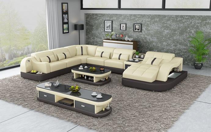 kotna sedežna garnitura s počivalnikom Brina