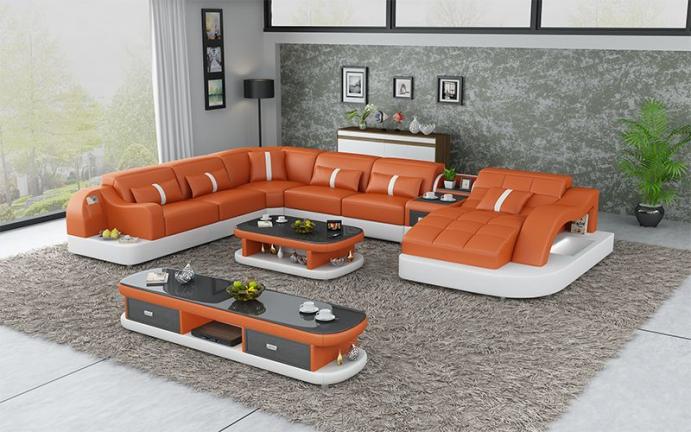 kotna sedežna garnitura s počivalnikom Brina