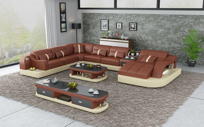 kotna sedežna garnitura s počivalnikom Brina