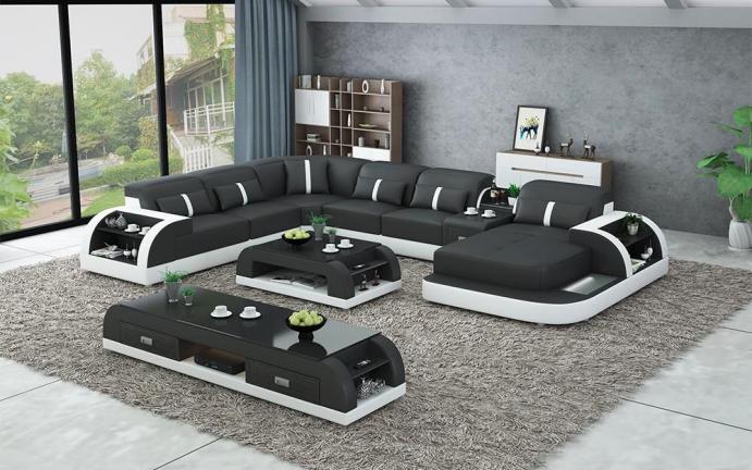 kotna sedežna garnitura s počivalnikom Lara