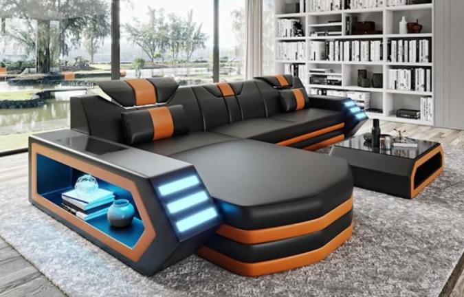 moderna sedežna garnitura s počivalnikom Liana